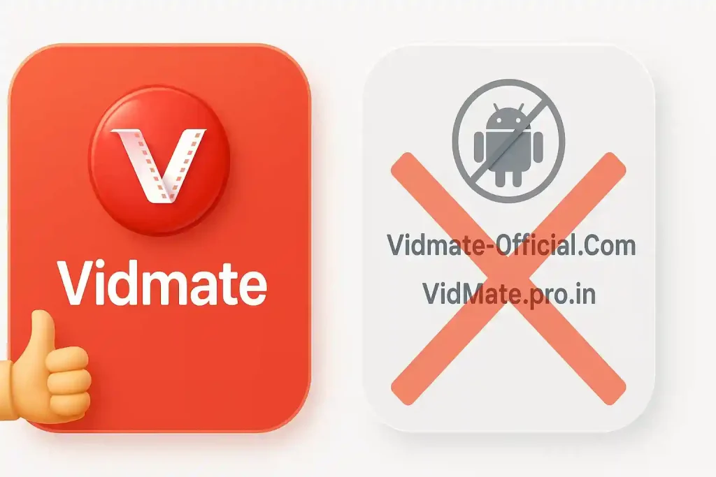 Vidmate fake site